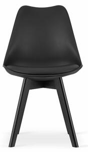 EMWOmeble Krzesła MARK 3706 czarne, nogi czarne / 4 sztuki