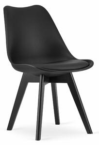 MebleMWM Krzesła MARK 3706 czarne, nogi czarne / 4 sztuki