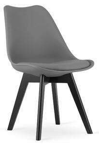 EMWOmeble Krzesła MARK 3753 grafitowe, nogi czarne / 4 sztuki