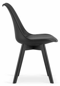 EMWOmeble Krzesła MARK 3706 czarne, nogi czarne / 4 sztuki