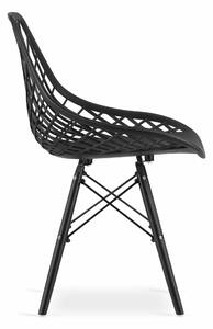 MebleMWM Nowoczesne krzesła SAKAI 3781 czarne, nogi czarne / 4 sztuki