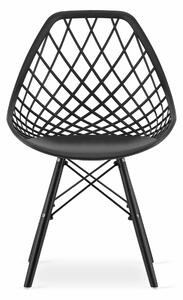 MebleMWM Nowoczesne krzesła SAKAI 3781 czarne, nogi czarne / 4 sztuki
