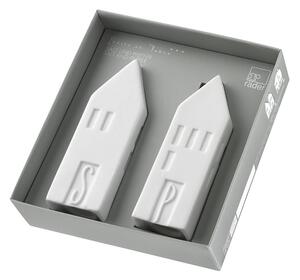 Solniczka i pieprzniczka porcelanowe domki Raeder