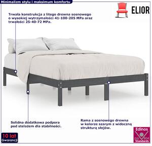 Drewniane klasyczne łóżko w kolorze szarym 120x200 cm - Vilmo 4X