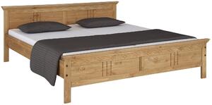 Sosnowe łóżko Indra 140x200 cm, olejowane z frezowaniem