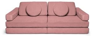 Modułowa sofa do pokoju dziecka plac zabaw Pure CORDUROY Rose