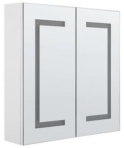 Mazarredo, nowoczesna szafka łazienkowa z lustrem, z oświetleniem LED, biała Beliani