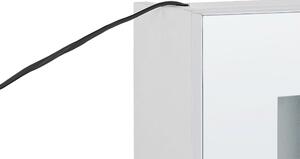 Nowoczesna szafka łazienkowa z lustrem oświetlenie LED 2 półki biała Cameron Beliani