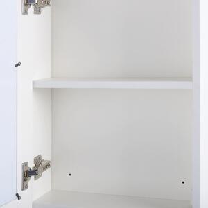 Nowoczesna szafka łazienkowa z lustrem oświetlenie LED 2 półki biała Cameron Beliani