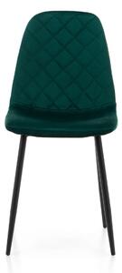 MebleMWM Nowoczesne krzesło tapicerowane DC-1916 zielone welur #56