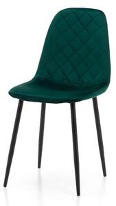 MebleMWM Nowoczesne krzesło tapicerowane DC-1916 zielone welur #56
