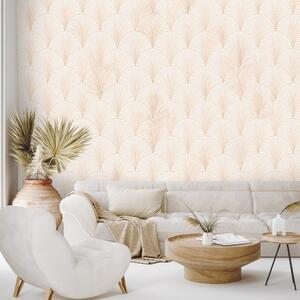 Tapeta beżowa geometria art déco