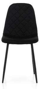 MebleMWM Nowoczesne krzesło tapicerowane DC-1916 czarny welur #66