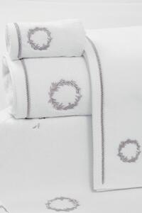 Ręcznik SEHZADE 50x100cm Biały / srebrny haft