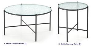 Bezbarwny szklany stolik kawowy - Roles 2X
