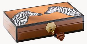 Szkatułka na biżuterię z drewna Zebra