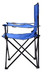 Campingowe krzesło składane BARI - niebieskie