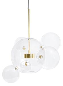 EMWOmeble Lampa wisząca CAPRI 6 złota - 60 LED, alumiumium, szkło
