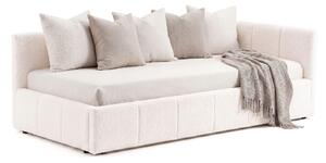 MebleMWM Łóżko tapicerowane z pojemnikiem 5084G-R | 90x200 | Boucle | Biały #6
