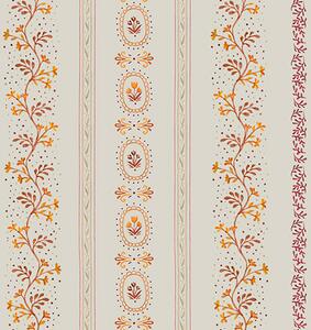 Tapety Delikatny geometryczny ornament z kwiatami i roślinami, Tapety Shabby Chic, a00031 : Uwalls.pl