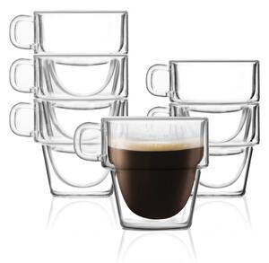 Komplet 6 szklanek do espresso z podwójną ścianką 150ml Senso Vialli Design