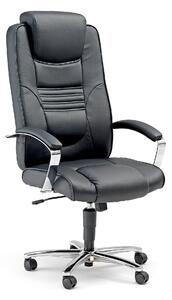 Krzesło biurowe ESSEX, 420-510 mm, skóra ekologiczna, czarny