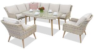 Meble ogrodowe Bilbao Comida 7 Garden Point piaskowy