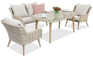 Meble ogrodowe Bilbao Apetito 4 Garden Point piaskowe