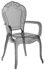 Zestaw 2 krzeseł do jadalni sztaplowane z podłokietnikami czarny Vermont II Beliani