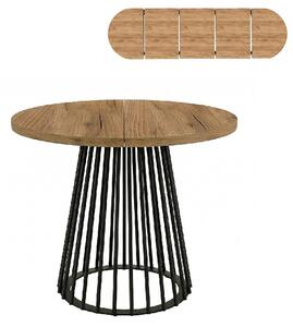 Stół okrągły rozsuwany 100/250cm blat grub.36mm Metal PROMOCJA I ArtDHome