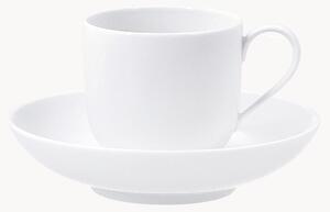 Ręcznie wykonany komplet filiżanek ze spodkiem z porcelany Urbino, 2 elem