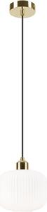 Lamkur Żyrandol na lince HARMA 1xE27/15W/230V śr. 20 cm biały/złoty LA53431