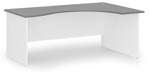 Ergonomiczne biurko PRIMO WHITE, 180x120 cm, prawe, biały/grafit
