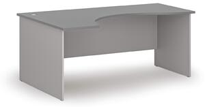 Ergonomiczne biurko PRIMO GRAY, 180x120 cm, lewe, szary/grafit