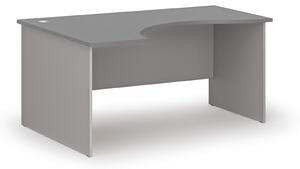 Ergonomiczne biurko PRIMO GRAY, 160x120 cm, lewe, szary/grafit