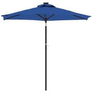 Parasol ogrodowy na stalowym słupku, lazurowy, 225x225x212 cm