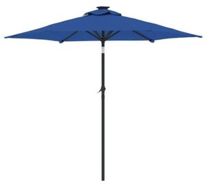 Parasol ogrodowy na stalowym słupku, lazurowy, 225x225x212 cm