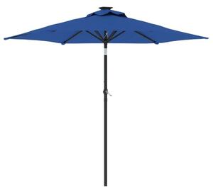 Parasol ogrodowy na stalowym słupku, lazurowy, 225x225x212 cm