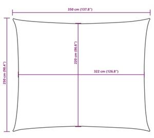 Prostokątny żagiel ogrodowy, tkanina oxford, 2,5x3,5 m, taupe