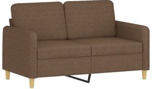 Sofa 2-osobowa z poduszkami, brÄ zowa, 120 cm, tkanina
