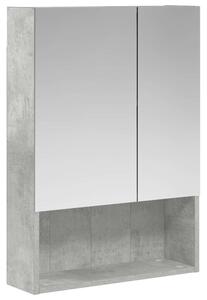 Szafka z lustrem do łazienki betonowy szary 50 x 14,5 x 70 cm