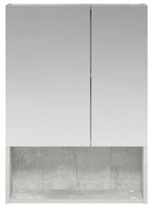 Szafka z lustrem do łazienki betonowy szary 50 x 14,5 x 70 cm
