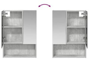 Szafka z lustrem do łazienki betonowy szary 50 x 14,5 x 70 cm
