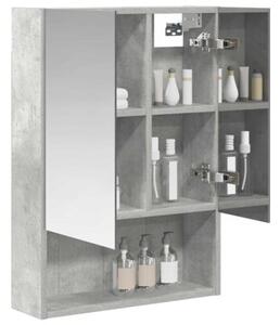 Szafka z lustrem do łazienki betonowy szary 50 x 14,5 x 70 cm