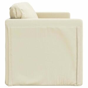Sofa podÅogowa 2-w-1, kremowa, 112x174x55 cm, sztuczna skÃ³ra