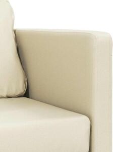 Sofa podÅogowa 2-w-1, kremowa, 112x174x55 cm, sztuczna skÃ³ra