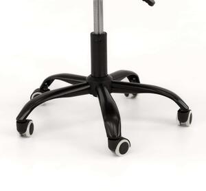 EMWOmeble Krzesło obrotowe ART118S / jasny róż welur, noga czarna