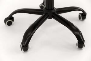 EMWOmeble Krzesło obrotowe ART118S / beżowy welur, noga czarna