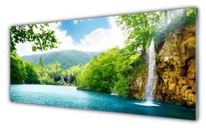 Obraz na Szkle Wodospad Jezioro Natura