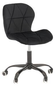 MebleMWM Krzesło obrotowe czarne ART118S / welur, noga czarna